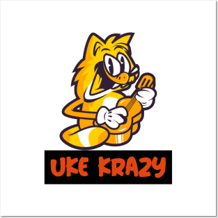 Uke Krazy, ukulele design Posters and Art